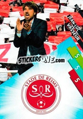 Sticker Jean-Luc Vasseur/LOGO - FOOT 2014-2015. Adrenalyn XL n. SDR-1 - Panini