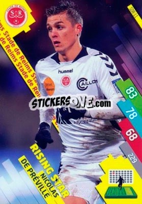Sticker Nicolas de Préville - FOOT 2014-2015. Adrenalyn XL n. SDR-11 - Panini