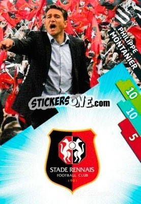 Sticker Philippe Montanier/LOGO - FOOT 2014-2015. Adrenalyn XL n. SRFC-1 - Panini