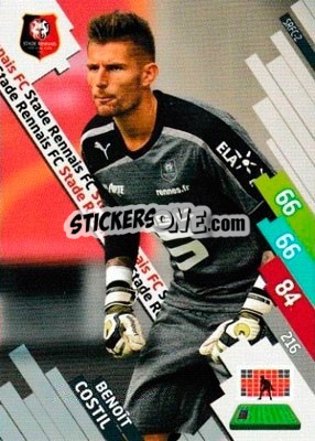 Sticker Benoît Costil - FOOT 2014-2015. Adrenalyn XL n. SRFC-2 - Panini