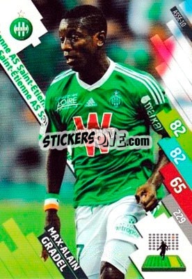 Sticker Max-Alain Gradel - FOOT 2014-2015. Adrenalyn XL n. ASSE-10 - Panini