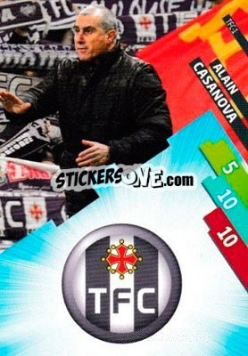 Sticker Alain Casanova/LOGO - FOOT 2014-2015. Adrenalyn XL n. TFC-1 - Panini