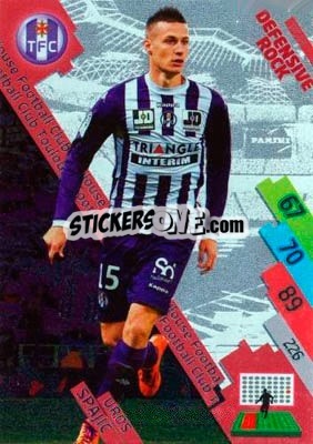 Sticker Uroš Spajic - FOOT 2014-2015. Adrenalyn XL n. TFC-13 - Panini