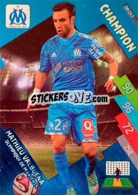 Sticker Mathieu Valbuena - FOOT 2014-2015. Adrenalyn XL n. OM-ch-7 - Panini
