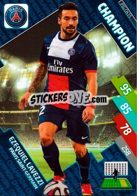 Sticker Ezequiel Lavezzi - FOOT 2014-2015. Adrenalyn XL n. PSG-ch-15 - Panini