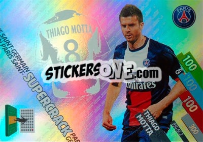 Sticker Thiago Motta - FOOT 2014-2015. Adrenalyn XL n. PSG-sc-2 - Panini