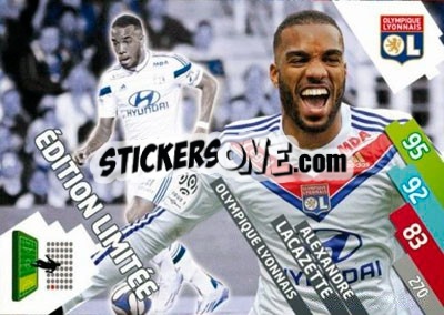 Sticker Alexandre Lacazette - FOOT 2014-2015. Adrenalyn XL n. OL-le-2 - Panini
