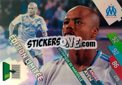 Sticker André Ayew - FOOT 2014-2015. Adrenalyn XL n. OM-le-3 - Panini