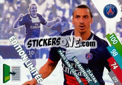 Sticker Zlatan Ibrahimović - FOOT 2014-2015. Adrenalyn XL n. PSG-LE-6 - Panini