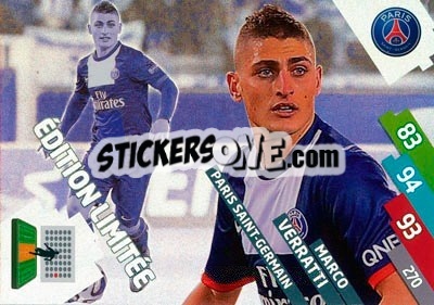 Sticker Marco Verratti - FOOT 2014-2015. Adrenalyn XL n. PSG-LE-7 - Panini