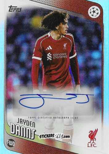 Figurina Jayden Danns - UEFA Club Competitions 2025-2026
 n. BA-JD - Topps
