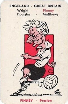 Cromo Finney - International Footballers 1958 n. 6 - Monty Gum