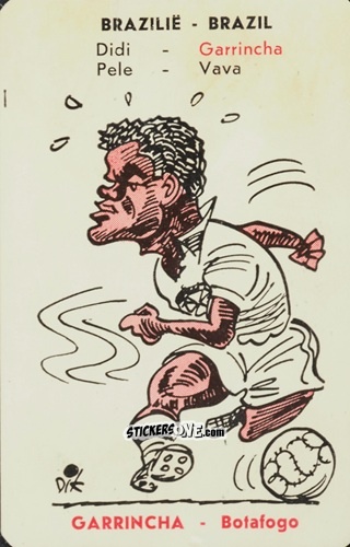Cromo Garrincha  - International Footballers 1958 n. 22 - Monty Gum