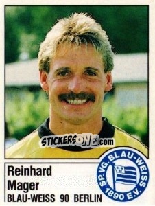 Sticker Reinhard Mager - German Football Bundesliga 1986-1987 - Panini