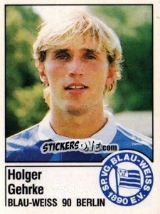 Sticker Holger Gehrke - German Football Bundesliga 1986-1987 - Panini