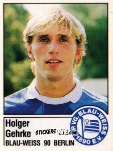 Sticker Holger Gehrke - German Football Bundesliga 1986-1987 - Panini