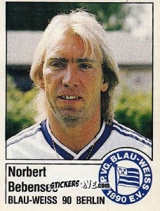 Figurina Norbert Bebensen - German Football Bundesliga 1986-1987 - Panini