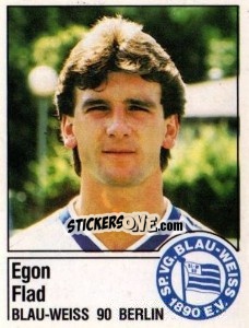 Cromo Egon Flad - German Football Bundesliga 1986-1987 - Panini
