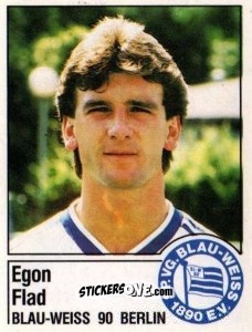 Cromo Egon Flad - German Football Bundesliga 1986-1987 - Panini