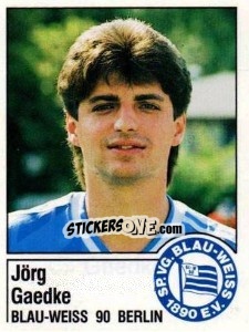Cromo Jörg Gaedke - German Football Bundesliga 1986-1987 - Panini