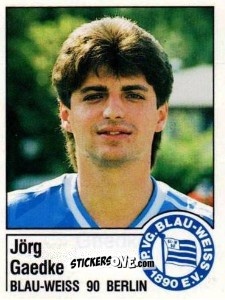 Figurina Jörg Gaedke - German Football Bundesliga 1986-1987 - Panini