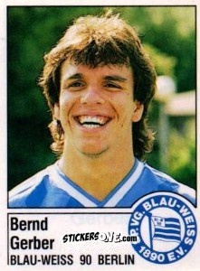 Figurina Bernd Gerber - German Football Bundesliga 1986-1987 - Panini