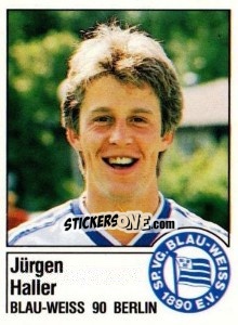 Sticker Jürgen Haller - German Football Bundesliga 1986-1987 - Panini
