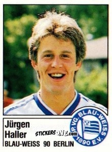 Sticker Jürgen Haller - German Football Bundesliga 1986-1987 - Panini