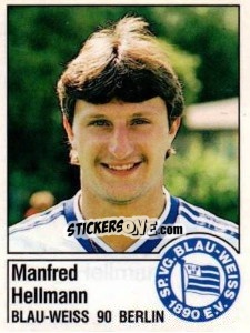 Sticker Manfred Hellmann - German Football Bundesliga 1986-1987 - Panini