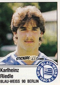 Cromo Karlheinz Riedle - German Football Bundesliga 1986-1987 - Panini
