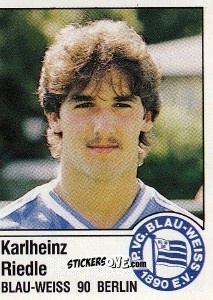 Cromo Karlheinz Riedle - German Football Bundesliga 1986-1987 - Panini