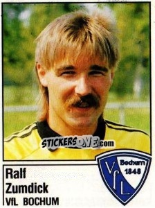 Sticker Ralf Zumdick - German Football Bundesliga 1986-1987 - Panini