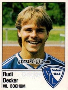 Sticker Rudi Decker - German Football Bundesliga 1986-1987 - Panini
