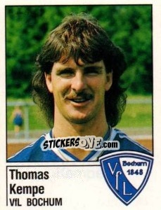 Cromo Thomas Kempe - German Football Bundesliga 1986-1987 - Panini