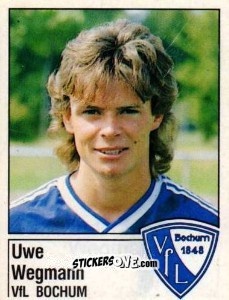 Cromo Uwe Wegmann - German Football Bundesliga 1986-1987 - Panini