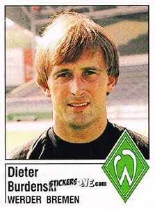 Sticker Dieter Burdenski - German Football Bundesliga 1986-1987 - Panini