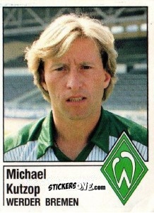 Cromo Michael Kutzop - German Football Bundesliga 1986-1987 - Panini