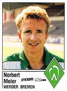 Cromo Norbert Meier - German Football Bundesliga 1986-1987 - Panini