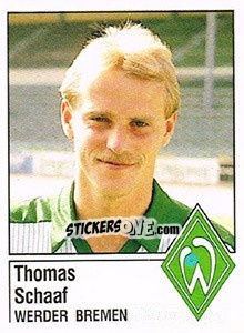 Sticker Thomas Schaaf - German Football Bundesliga 1986-1987 - Panini