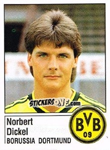 Sticker Norbert Dickel - German Football Bundesliga 1986-1987 - Panini