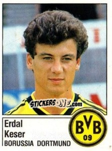 Cromo Erdal Keser - German Football Bundesliga 1986-1987 - Panini
