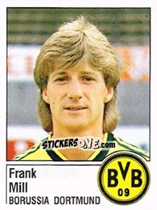 Sticker Frank Mill - German Football Bundesliga 1986-1987 - Panini