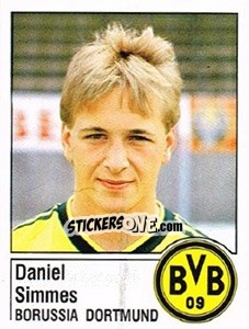 Cromo Daniel Simmes - German Football Bundesliga 1986-1987 - Panini