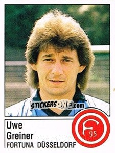 Sticker Uwe Greiner - German Football Bundesliga 1986-1987 - Panini