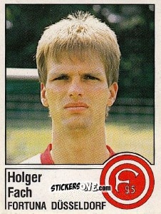 Sticker Holger Fach - German Football Bundesliga 1986-1987 - Panini