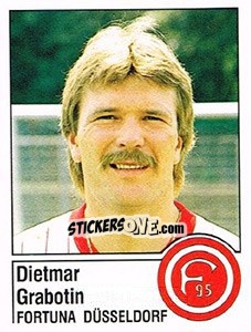 Cromo Dietmar Grabotin - German Football Bundesliga 1986-1987 - Panini