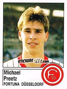 Sticker Michael Preetz - German Football Bundesliga 1986-1987 - Panini