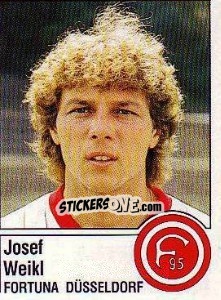 Sticker Josef Weikl - German Football Bundesliga 1986-1987 - Panini