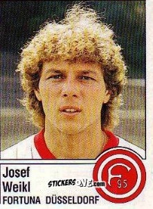 Cromo Josef Weikl - German Football Bundesliga 1986-1987 - Panini