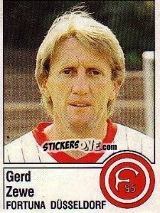 Sticker Gerd Zewe - German Football Bundesliga 1986-1987 - Panini